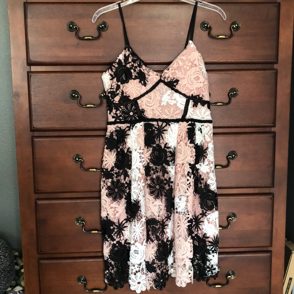 Aqua lace dress